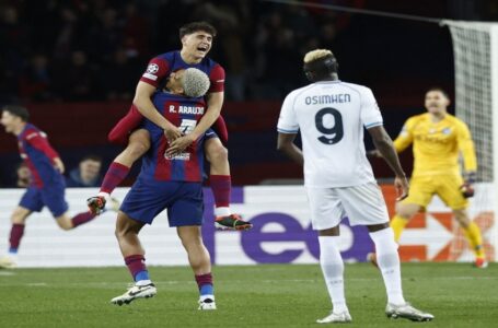 برشلونة يتأهل إلى دور الثمانية من دوري أبطال أوروبا بالانتصار 3-1 على نابولي￼